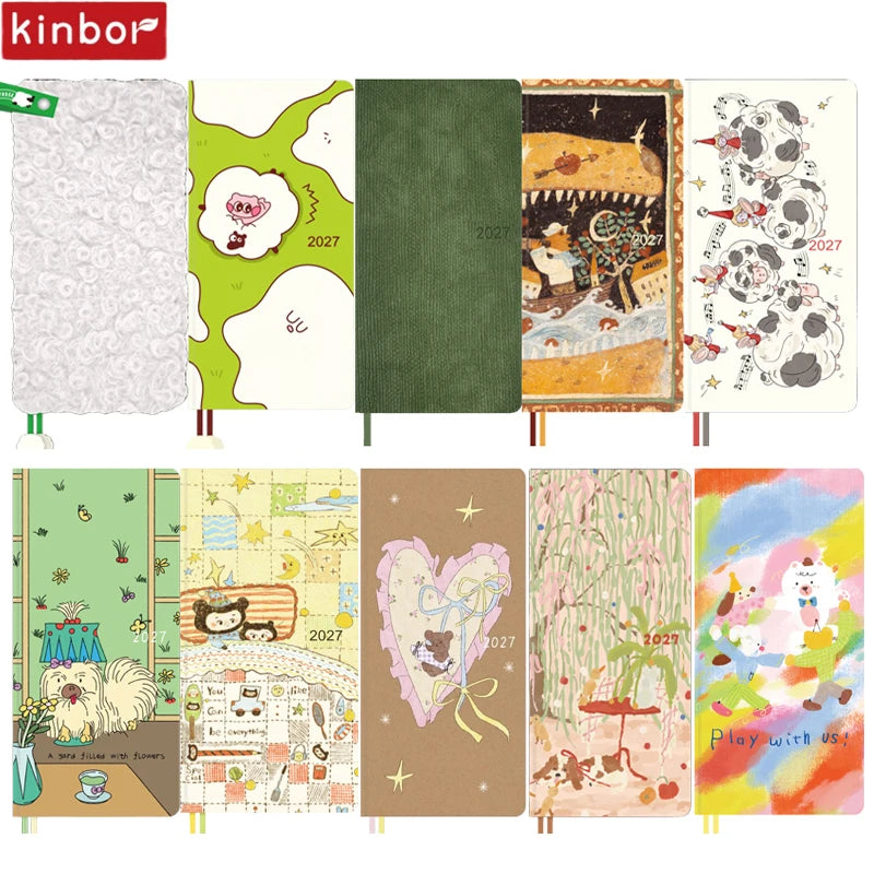 Kinbor 2027 Pocket Weekly Planner Notebook Limited Edition Week Journal Notebook Monthly Yearly Planning Book Travel Recording
