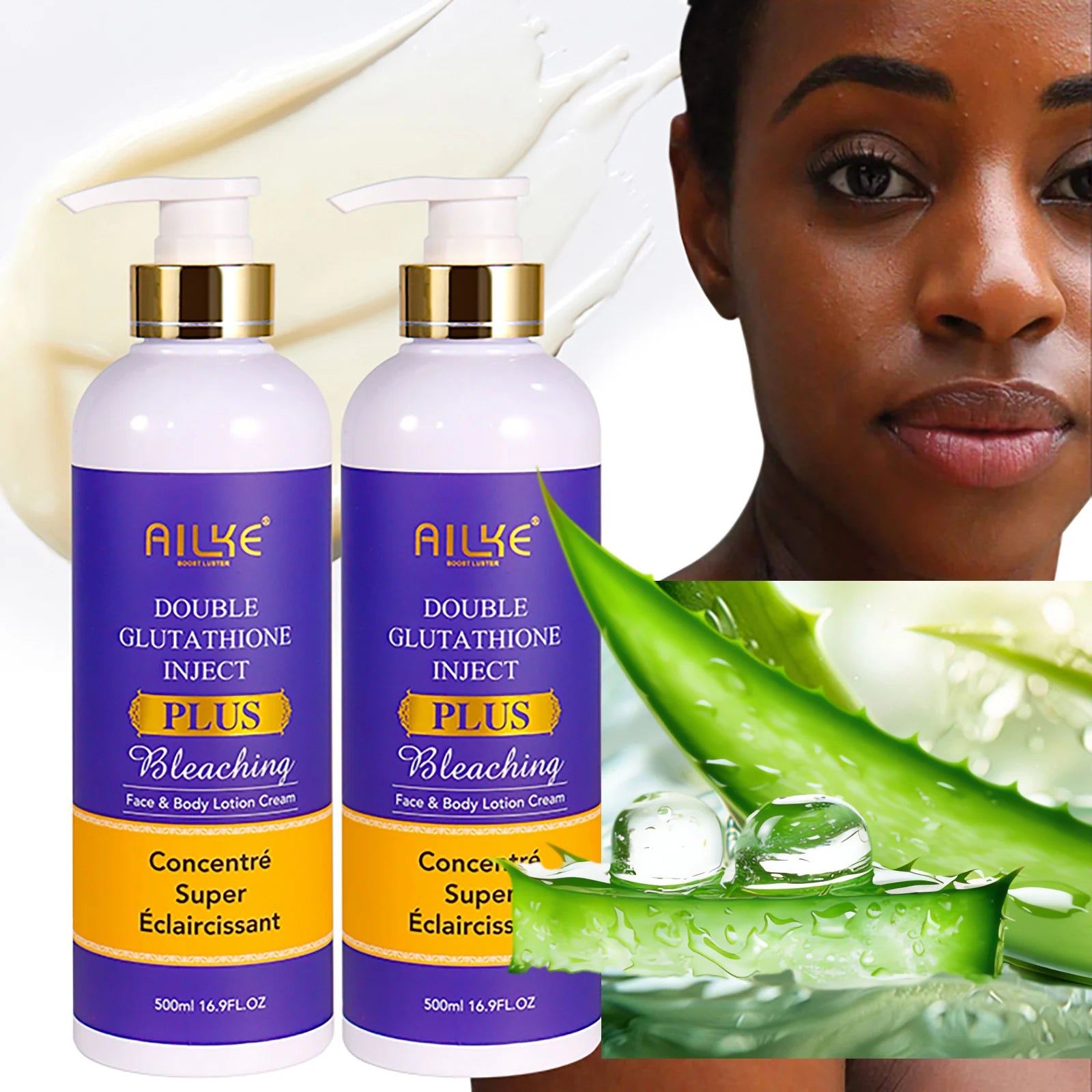 AILKE Dark Spot Corrector PLUS Cream for Women, Uneven Skin Tone, Moisturize, Smooth, Soft, Glowing Skin, 500ml