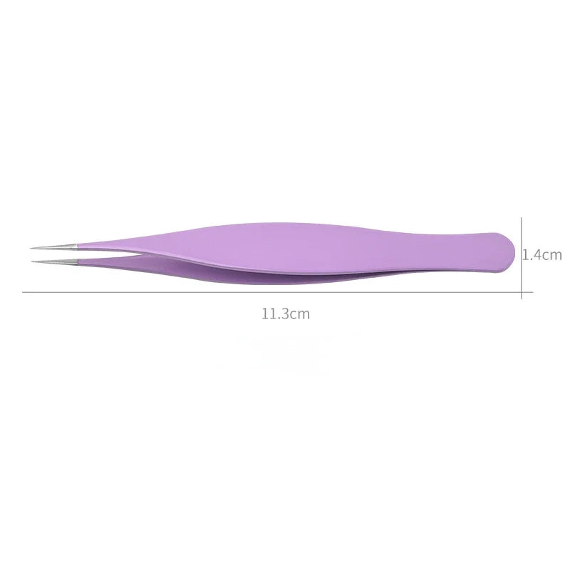 New Super Pointed Acne Clip Acne Needle Grafting Eyelash Clip Blackhead Clip Fake Eyelash Tweezers Feauty Tool  Lash Tweezers