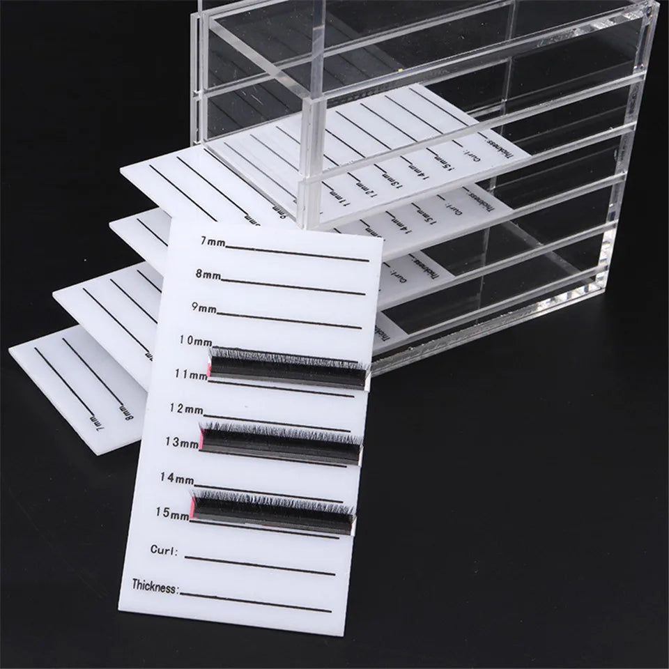 False Eyelash Storage Box 5 Layers Acrylic Pallet Lash Holder Pallet Individual Eyelash Extension Glue Display Stand Makeup 2029