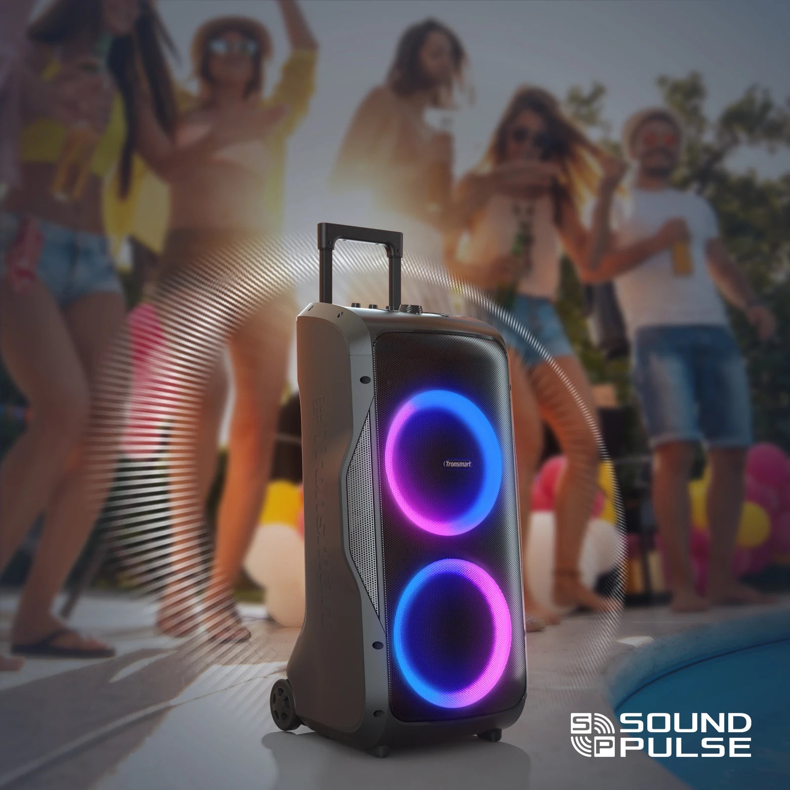 Tronsmart Halo 300 Speaker, 240W Partybox, Bluetooth Party Speaker with Guitar/Mic/XLR Input, TWS, 20-Hour Playtime, APP Control