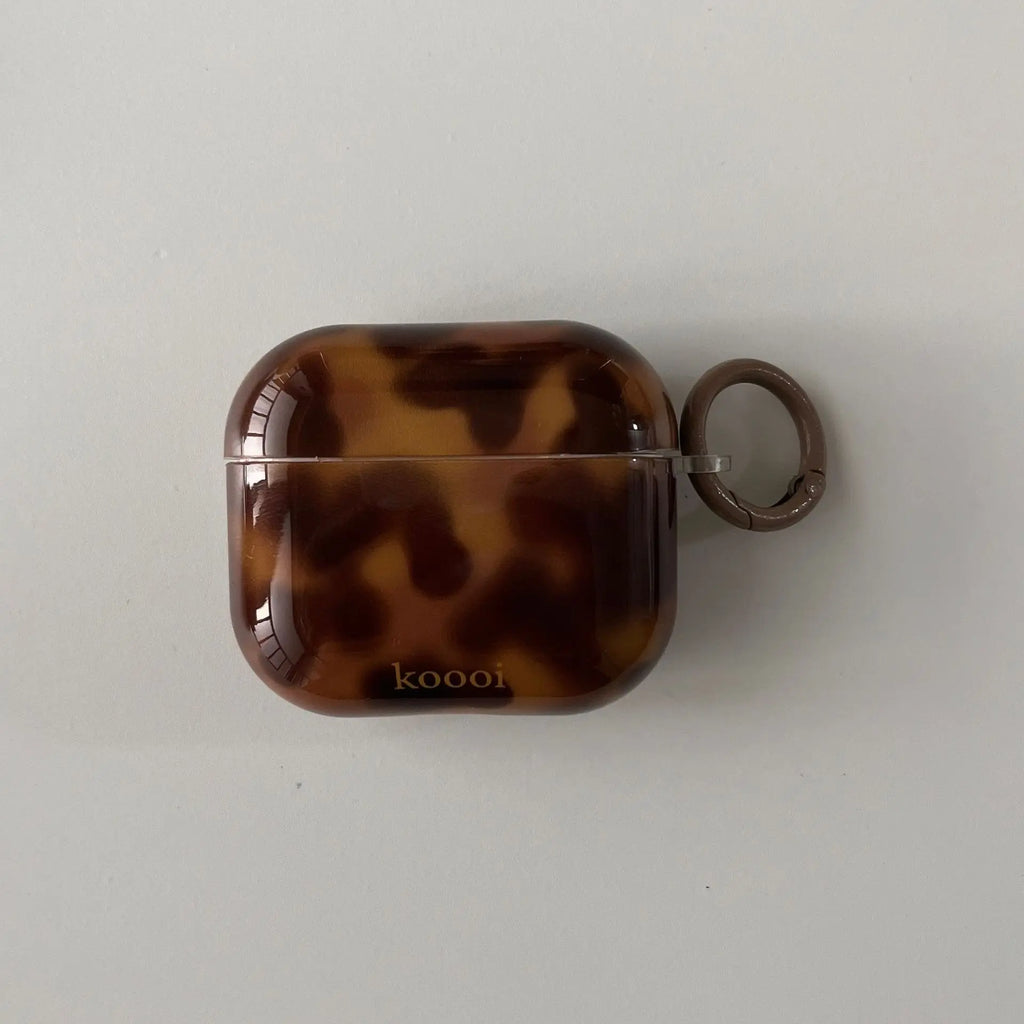 for Airpods Pro 3 Leopard Pattern Amber Tortoiseshell Case for Airpods 4 Wireless Bluetooth Charging Box for Airpods Pro 2 Cover