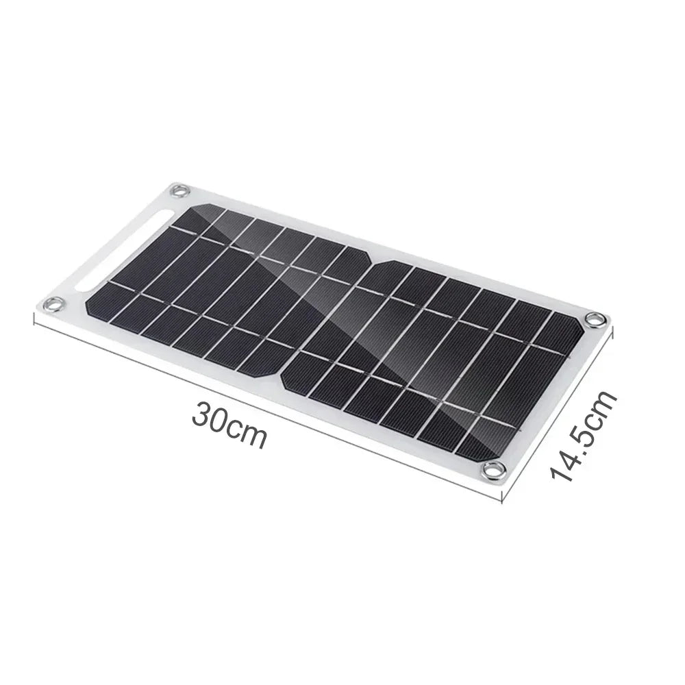 SOECOPO 30W Lightweight Flexible Solar Panel Kit, Free Mini Solar Regulator, Complete Hooks & Suction Cups Accessories, Portable For Phone Outdoor Camping Charging, US Warehouse 2-8 Days Fast Domestic Delivery