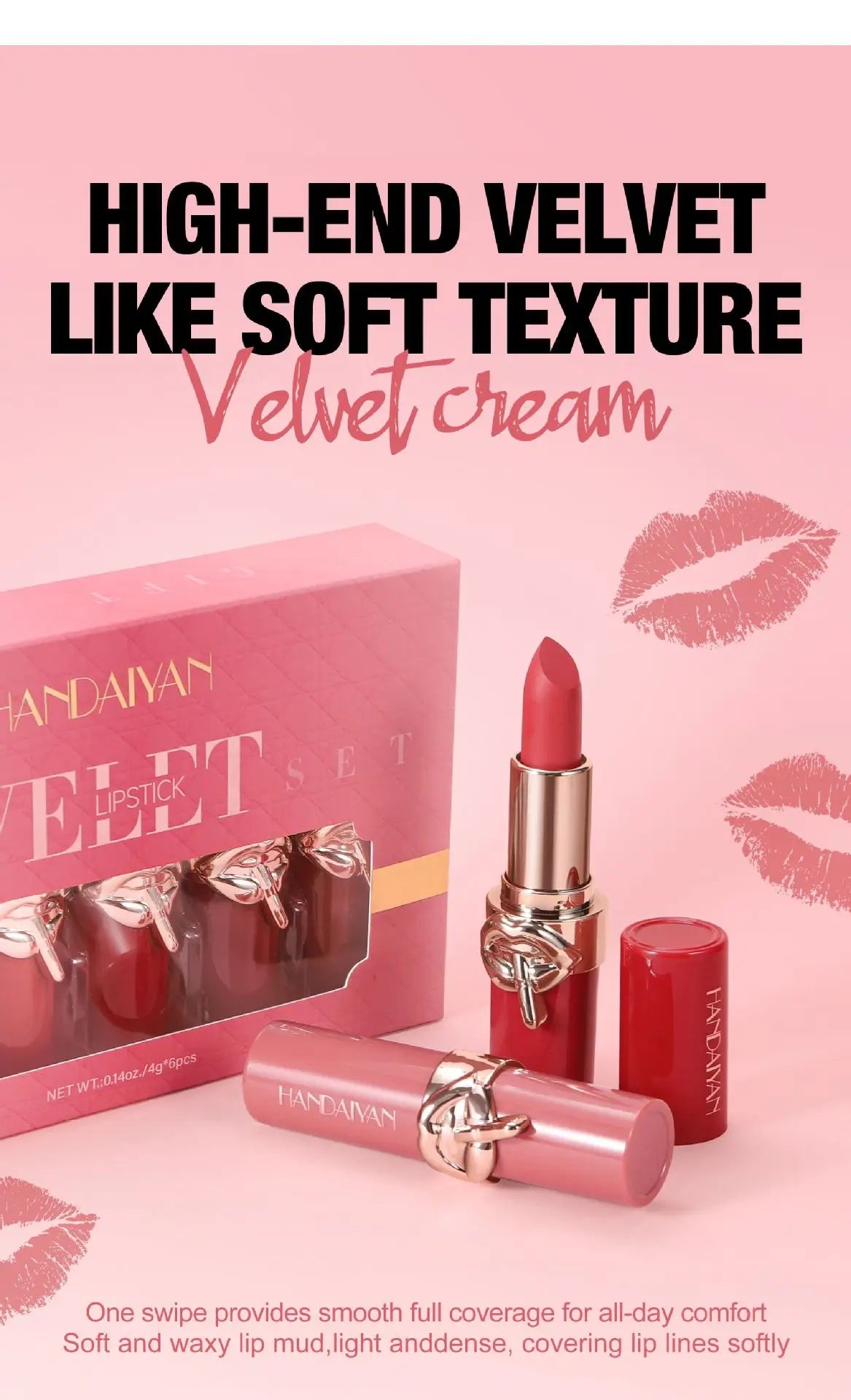 Velvet Lipstick Set Waterproof High Pigment Matte Moisturizing Non Fade Long Lasting Nude Red Lip Gloss Sexy Beauty Cosmetic