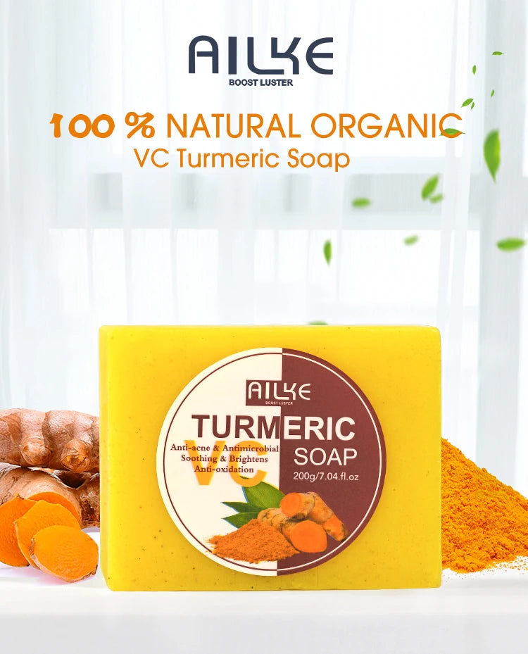 Organic Turmeric Skin Care Kit, Brighten, Clean, Remove Darkness, Spots, Acne, Lighten, Hydration, Exfoliate, Even Skin Tone