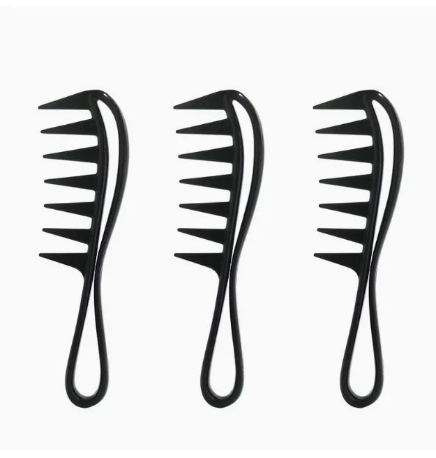Wide Tooth Retro Oil Head Comb Antistatic Detangle Curly Hair Salon Styling Zoning Comb for Men Women