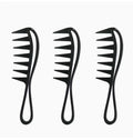 Wide Tooth Retro Oil Head Comb Antistatic Detangle Curly Hair Salon Styling Zoning Comb for Men Women
