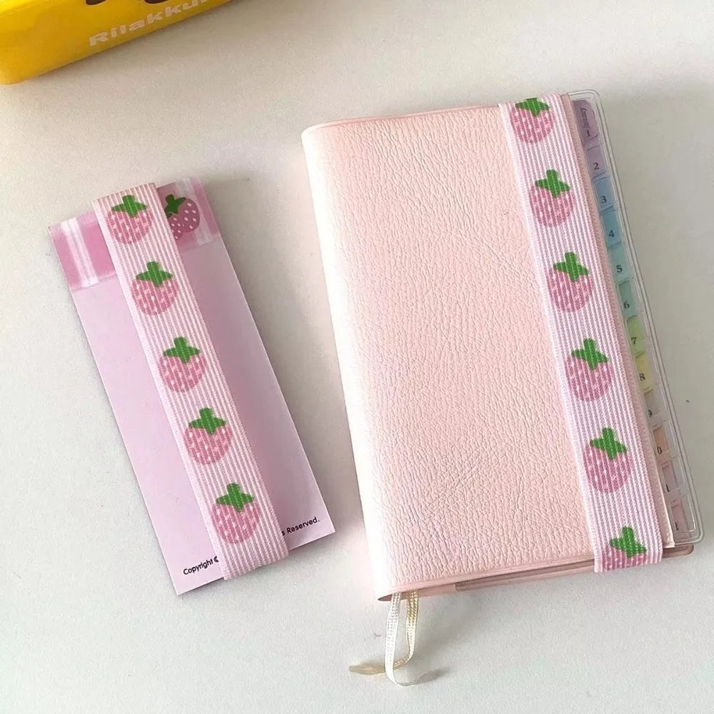 Adjustable Notebook Straps Loose-leaf Notebook Elastic Strap DIY Decoration Band Binding Rope Cute Star Binder Strap