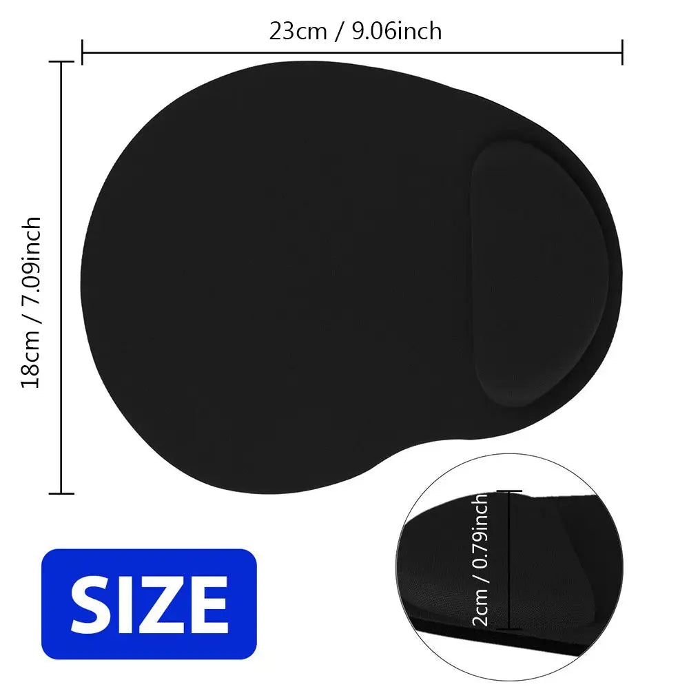 Ergonomic Wrist Rest Mouse Pad with Memory Foam - Non-Slip Gel Support Wrist Pad for Computer PC Laptop, Comfortable Office Desk Mat for Gaming & Work, Pain Relief Wrist Cushion