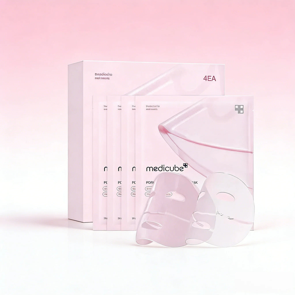 Medicube PDRN Pink Collagen Jelly Gel Mask, Salmon DNA PDRN Overnight Face Mask for Glass Skin, Hydrating Firming Korean Skincare, 28g × 4 Sheets(4EA)