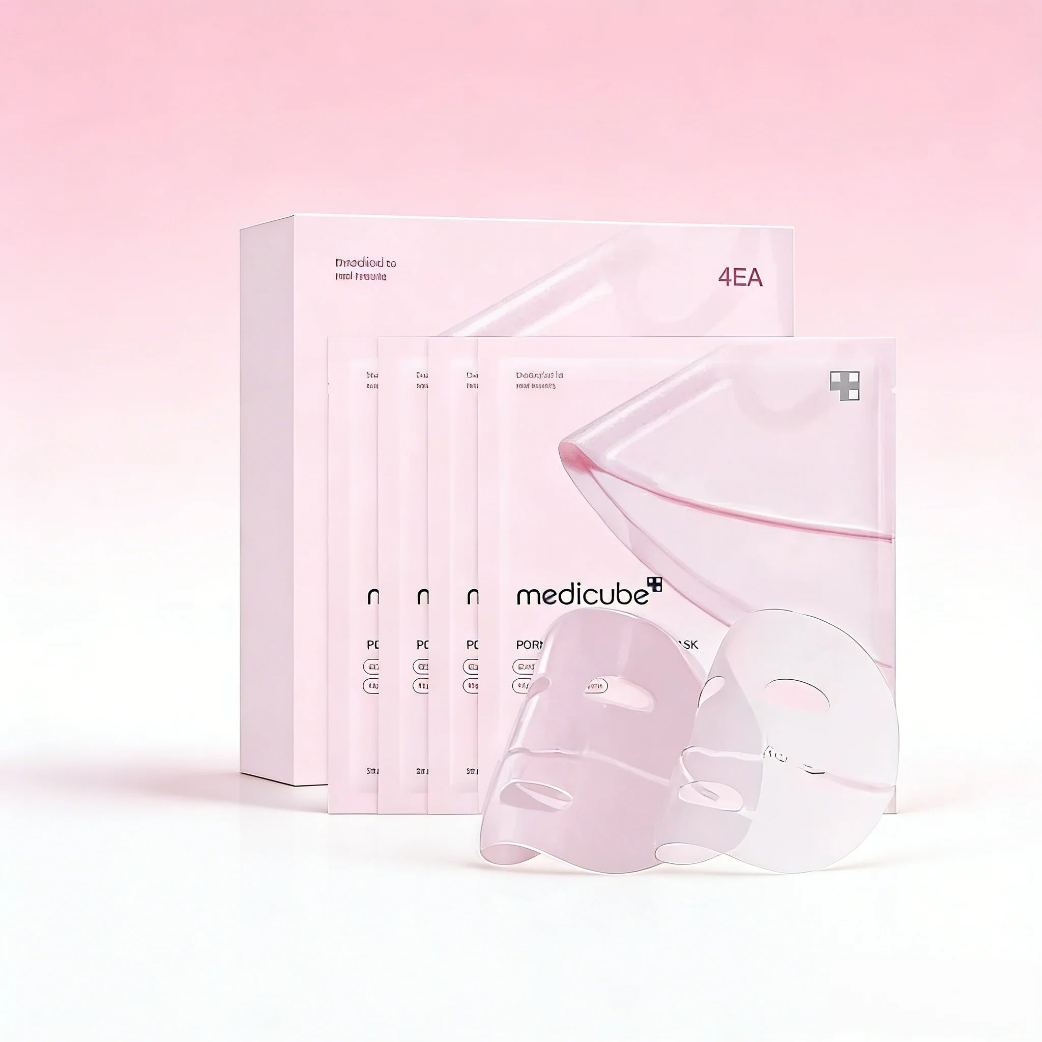 Medicube PDRN Pink Collagen Jelly Gel Mask, Salmon DNA PDRN Overnight Face Mask for Glass Skin, Hydrating Firming Korean Skincare, 28g × 4 Sheets(4EA)