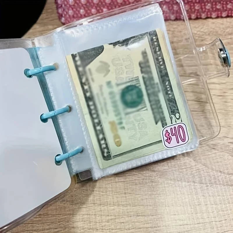 Creative Christmas Gift Money Saving Challenge - $1,000 Savings Binder with Envelope, Durable Glossy PVC