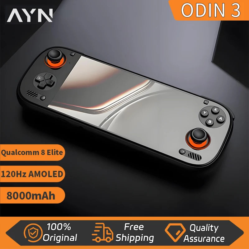 AYN Odin 3 Game Console 6'' 1080P 120Hz AMOLED Screen Handheld With 8000mAh Hall-Effect Joystick/Trigger Handheld Game Console