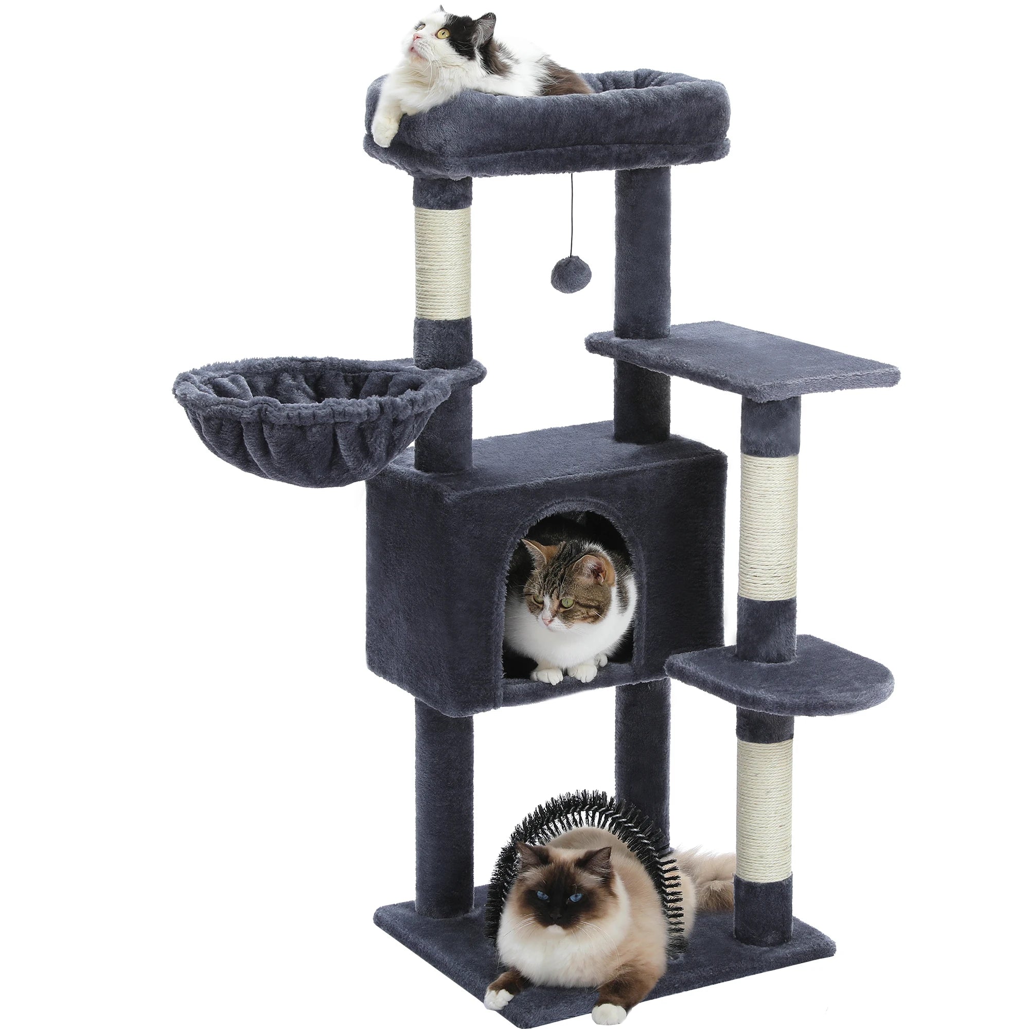 Multi-Level Cat Tree Tower with Sisal Scratching Posts and Pad Soft Top Perch Large Cat Condo for Indoor Cat Scratchers Cat Toys