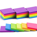 3x3inch Office and Study Notes Fluorescent Color Sticky Notes Student Sticky Notes Tear-off Message and Note-taking Notebook
