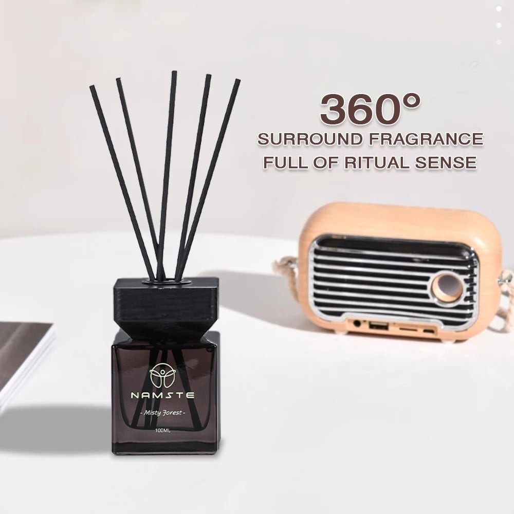 NAMSTE 100ML Reed Diffuser Stick Fragrance Oil Aromatherapy Flameless Hotel Home SPA Aromatherapy Air Freshener Fragrance Scent