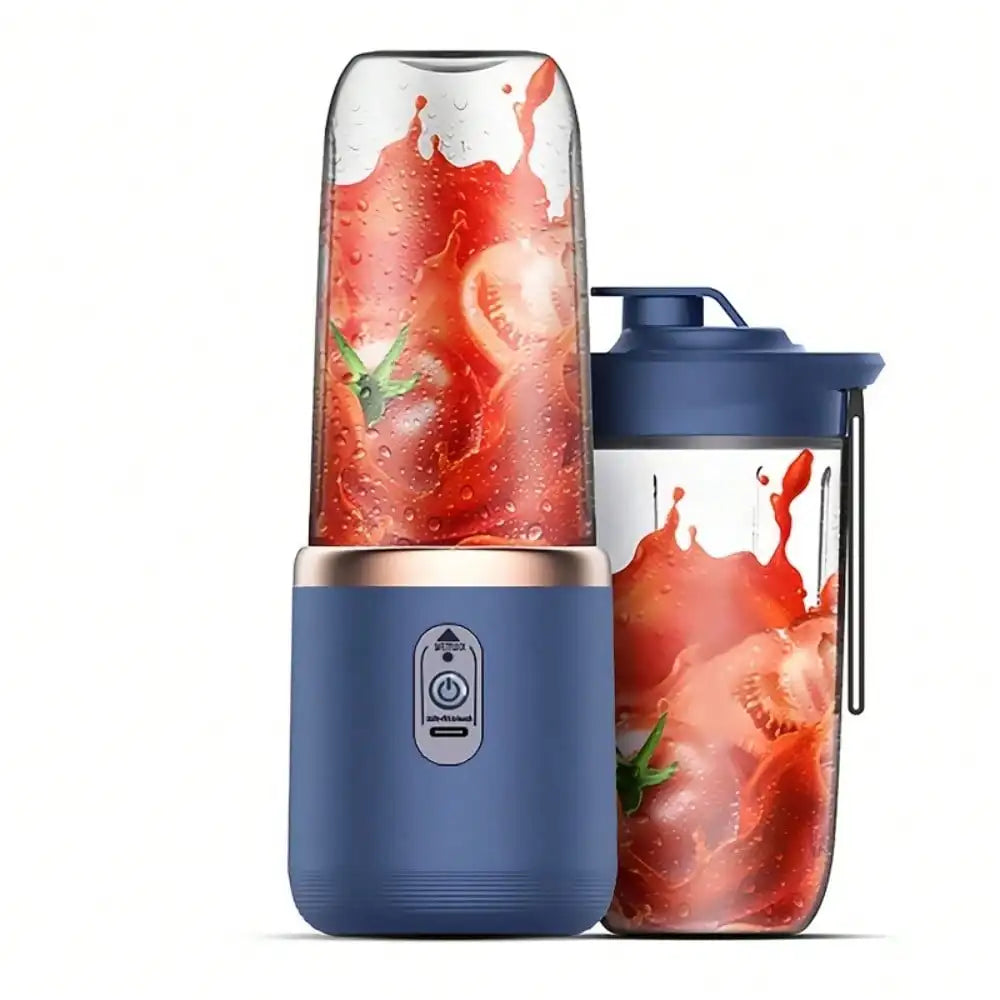 Juicer Cup + Portable Outdoor Cup, Dual Cups, Detachable, Easy To Clean, For Making Fine Juice, Fruit Blender, Beverage Maker, Suitable For Home, Outdoor Travel, Office, USB Charging, Portable Blender, Juice Mixer - Perfect G