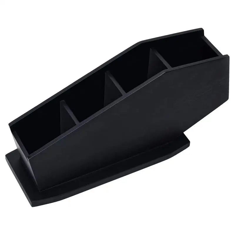 Day Night Cosmetic Brush Organizer Gothic Wooden Coffin Makeup Holder Cosmetic Storage Spooky Compartment Pen Holder