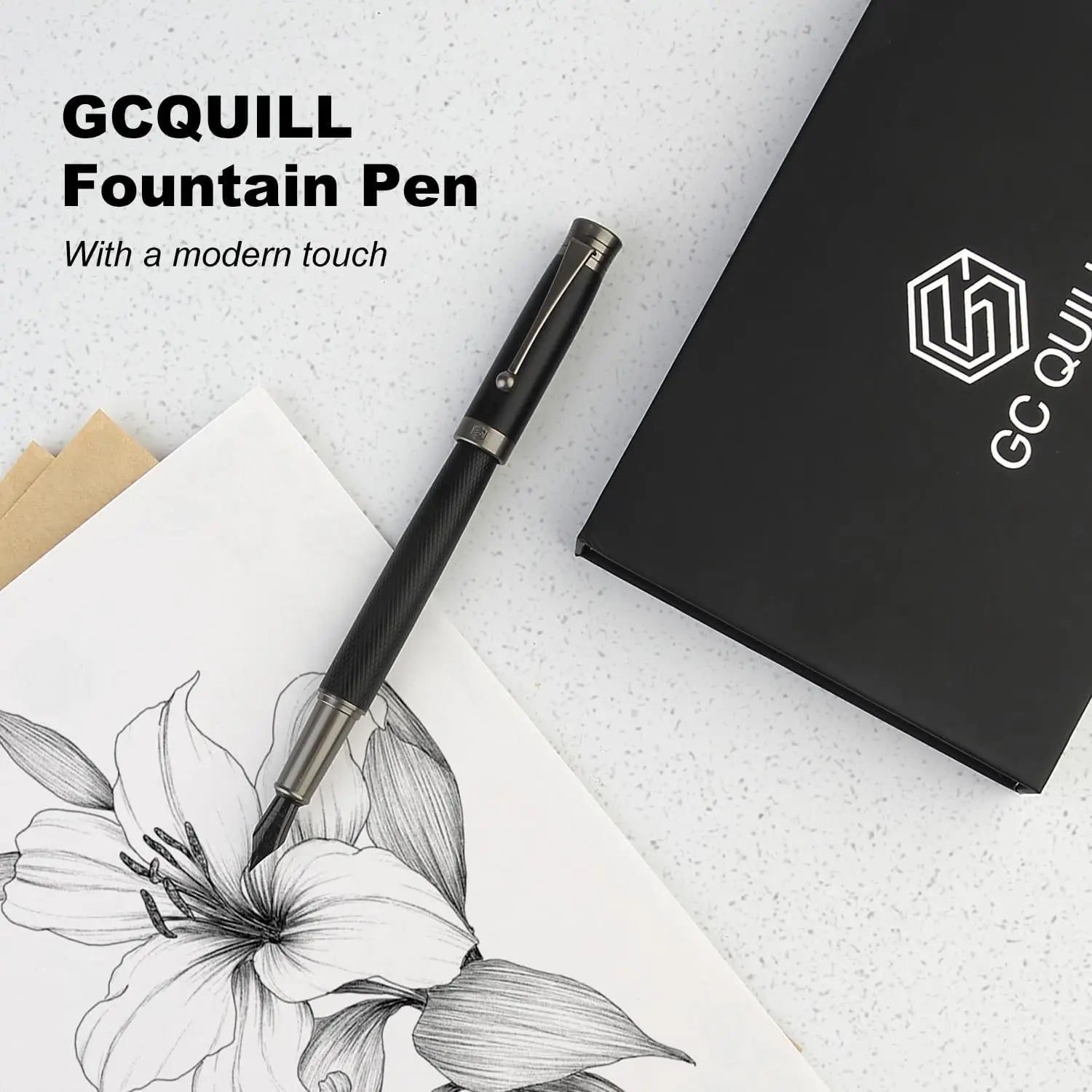 Fountain Pen Set with Fine & Medium Nibs, Includes Ink Cartridges, Converter & Syringe Filler for Writing and Calligraphy