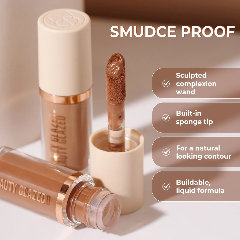 BEAUTY GLAZED Liquid Contour Natural Weightless Long-wearing Smudgeproof Bronzer Face Cosmetics