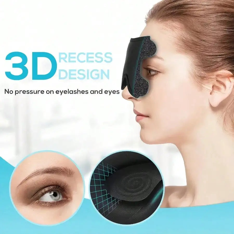 1-Pack 3D Contour Sleep Mask, 100% Blackout, Adjustable Strap, Soft Breathable For Side Sleepers, Travel/Night Shift/Deep Sleep