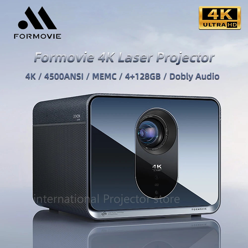 Formovie X5 4K Laser Projector 4500 ANSI Lumens ALDP Android Smart Projector 4+ 128gb Big Memory Home Theater tv Best Projector