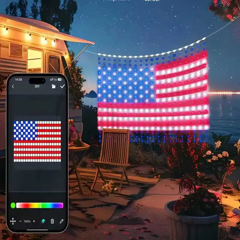 Smart Curtain Lights LED String Lights DIY Color Changing Window Fairy Lights Music Sync for Indoor Outdoor Backdrop Wall Decor