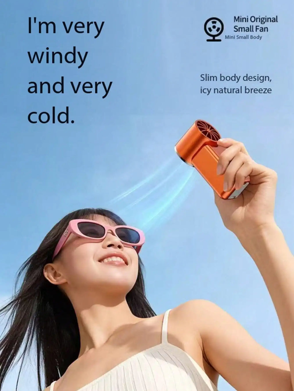 1pc Unisex Mini Handheld USB Turbo Fan, Rounded Body, Icy Cool Touch, High Capacity Battery, Fashion Colors, Adjustable 199-Speed, Quiet High-Speed Turbine, 8m Airflow, Suitable For Outdoor, Camping, Travel, Beach, Office, Sc