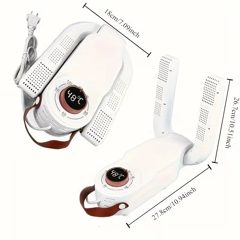 Portable Shoe Dryer: Fast, Quiet, and Efficient Drying with 110V Smart Timer and Auto Shut-off. Features a foldable design, suitable for work boots, gloves, hats, and socks. A must-have household item, perfect as a Thanksgivi