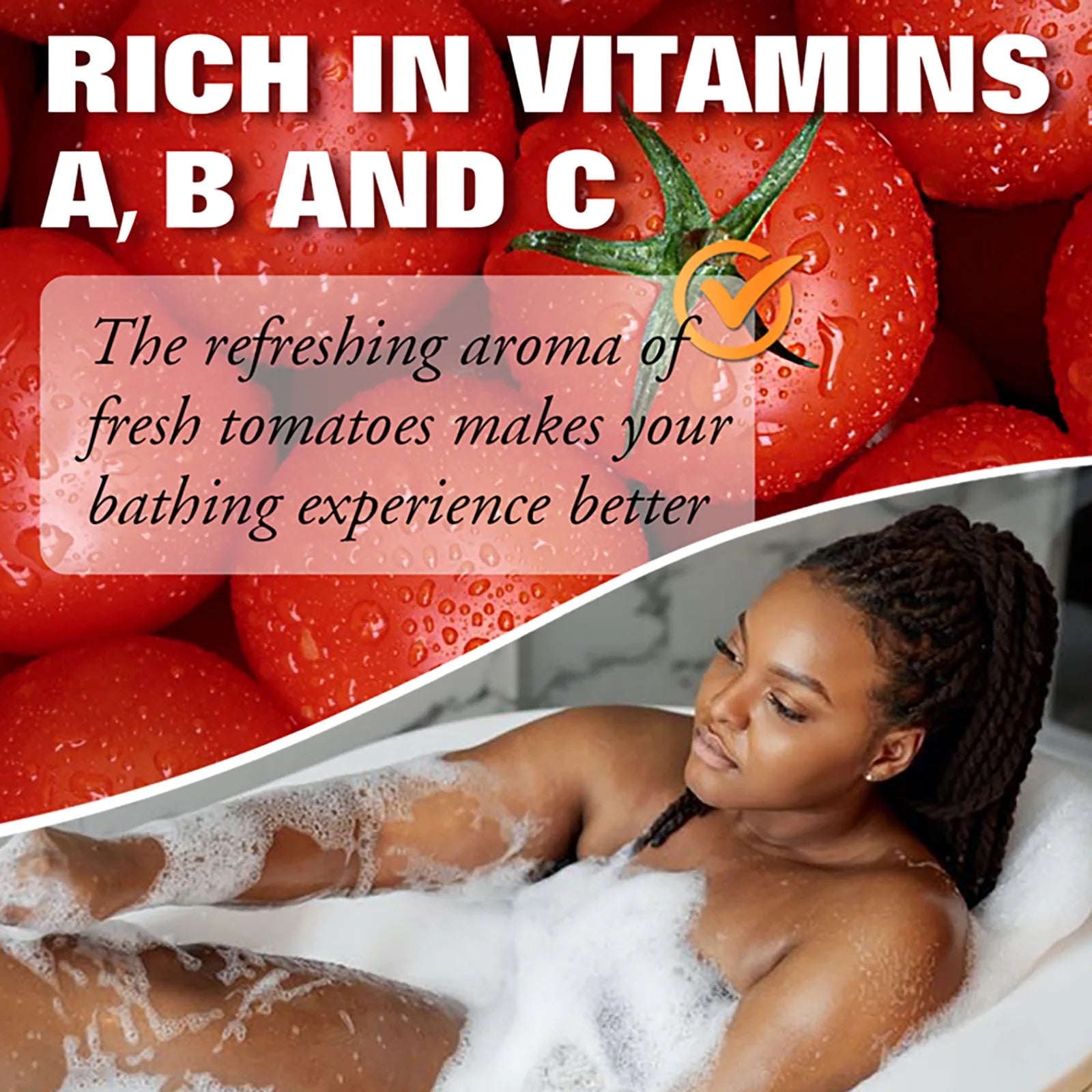 AILKE Organic Tomato Soap Bar, Lightening Skin, Deeply Clean, Exfoliate, Remove Dark Spots, Moisturizing, For Face, Body, 200g