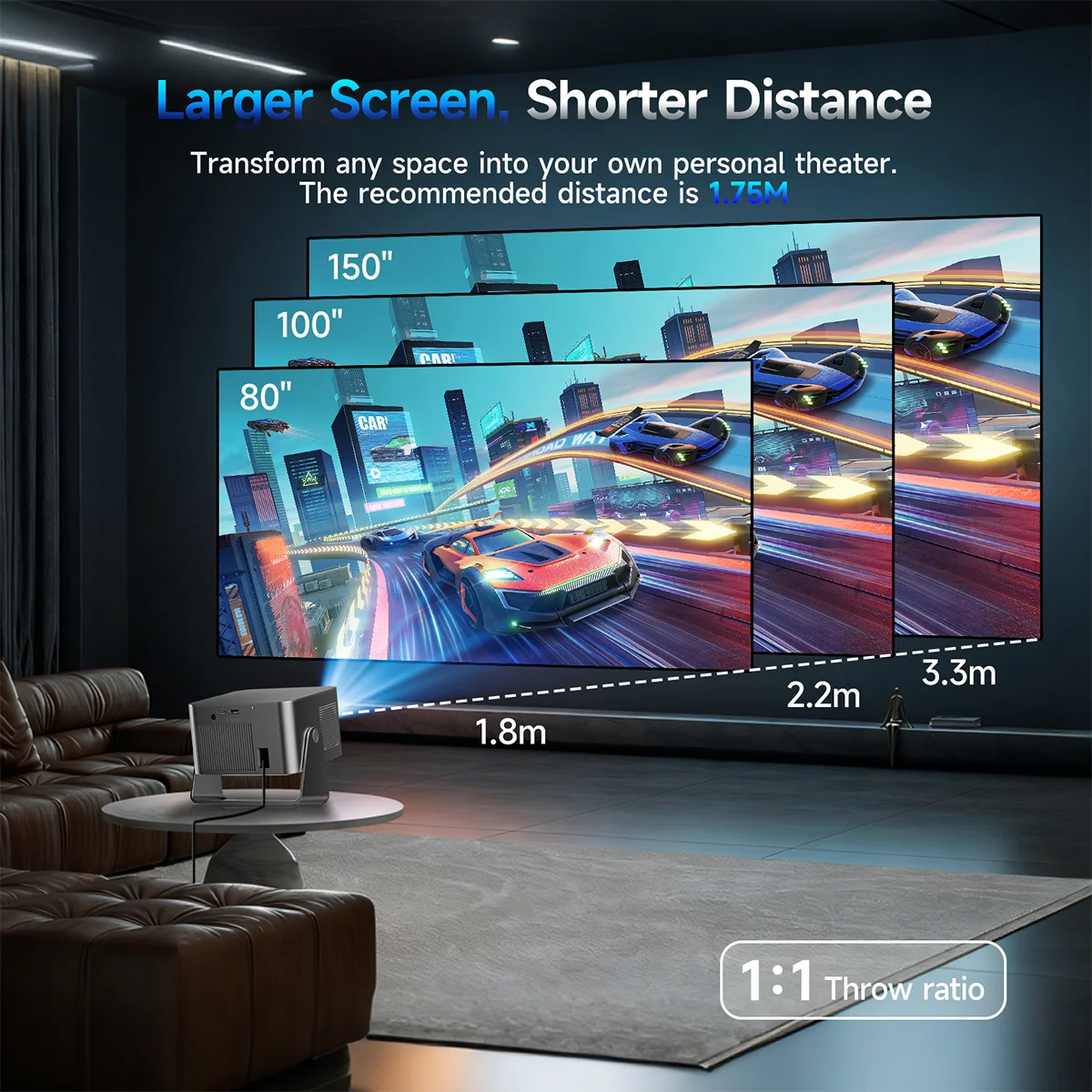 Magcubic HY350GTV 900ANSI Projector With 4K TV stick 1080p Native Projector Auto Focus Portable Beam Android Home Projector