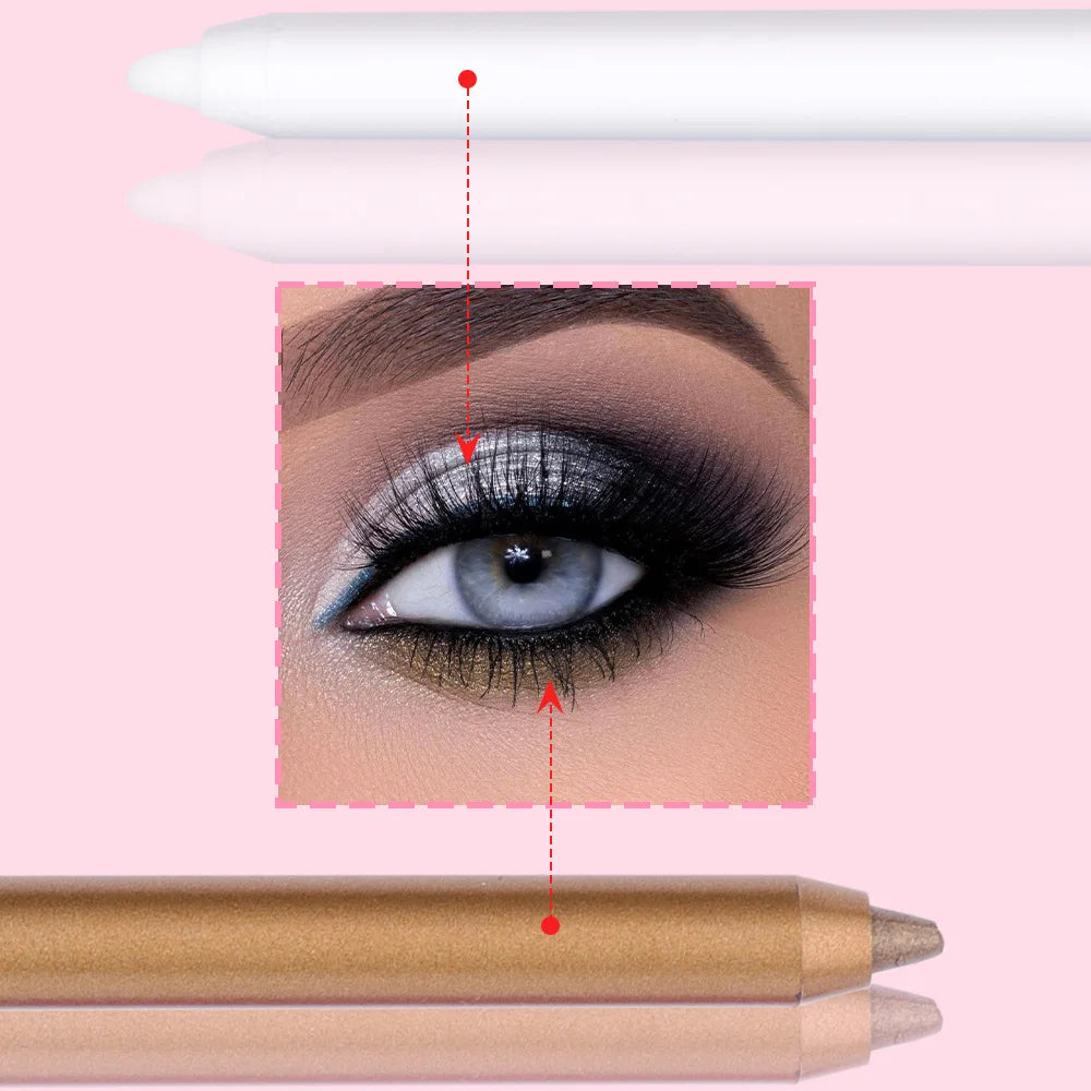 Waterproof Eyeliner Pencil Set A Combination of Multiple Colors Creates The Perfect eye Makeup Shimmering Multi-Color Eyeshadow