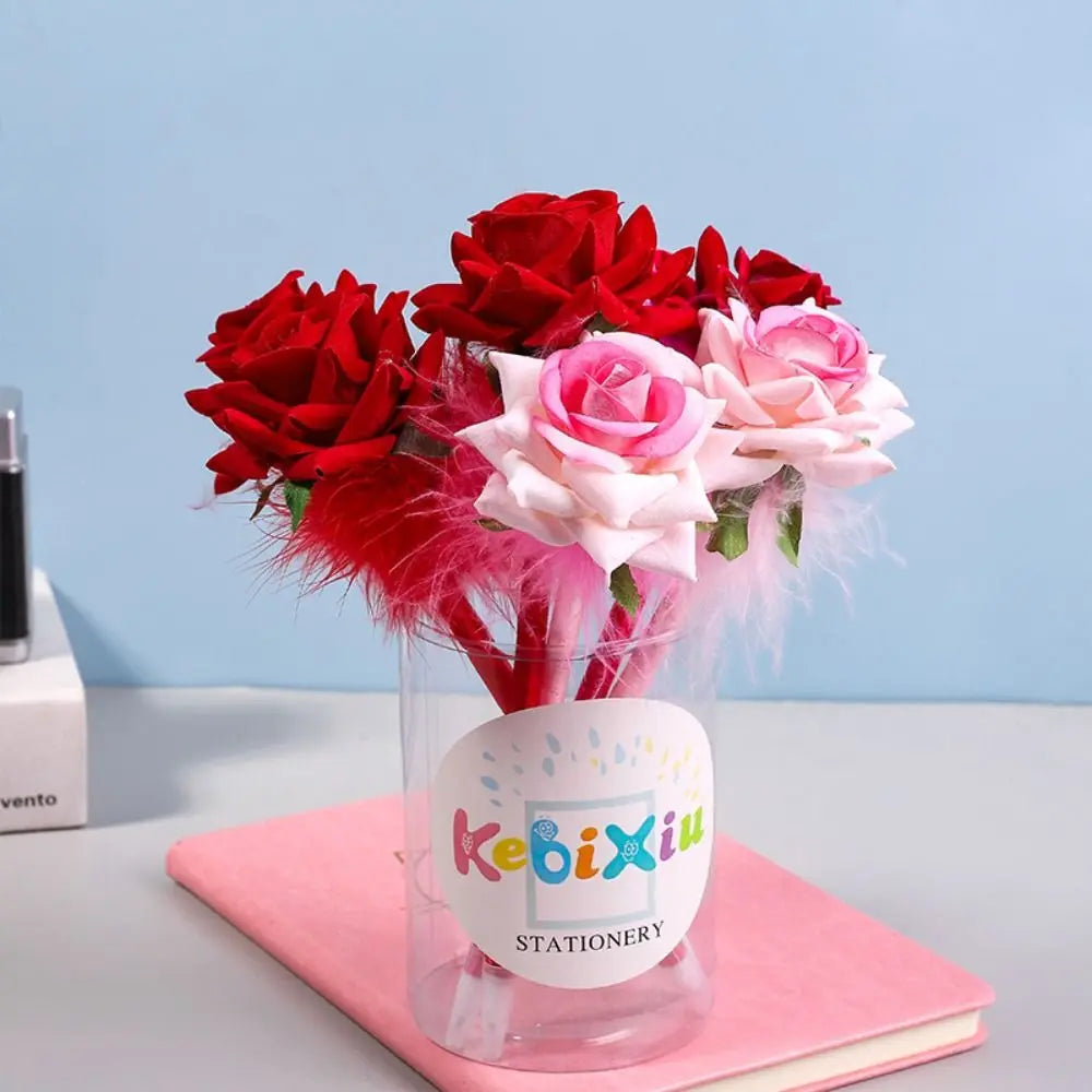 Cute Kawaii Rose Flower Ballpoint Pen Office School Supplies Stationery Creative Sweet Pretty Lovely Pen