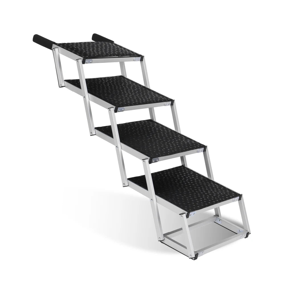 Foldable Dog Ramp Portable Pet Stairs Non Slip Reinforced Structure 250lbs Load Bearing for Large Dog Car SUV Truck Travel
