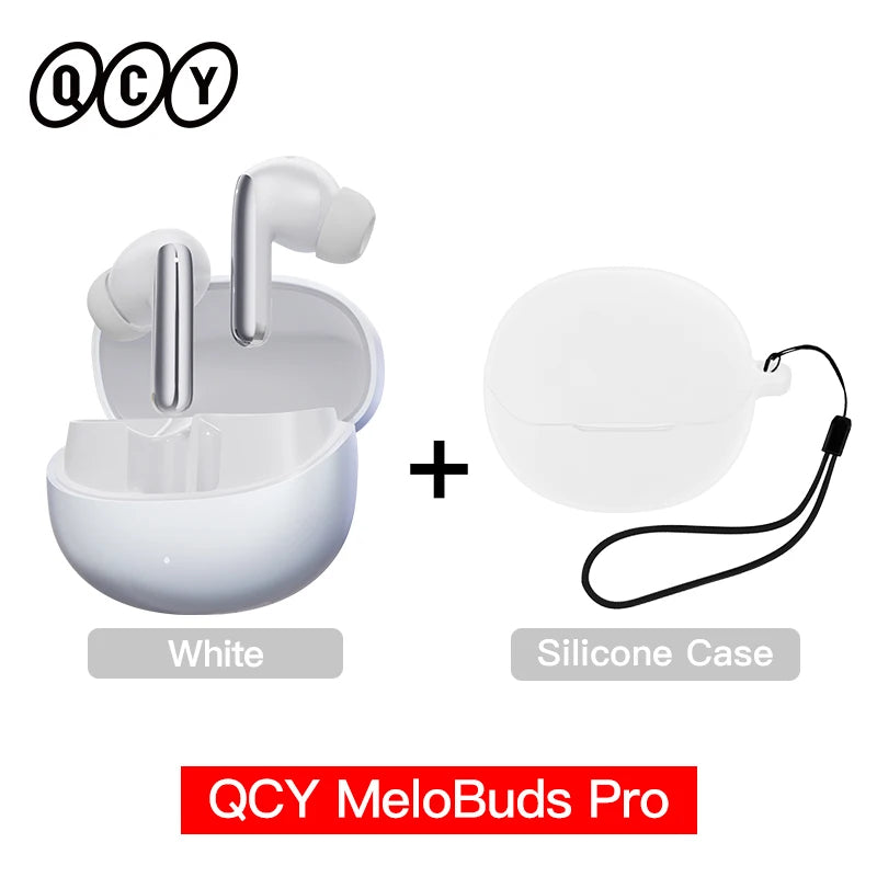 QCY MeloBuds Pro ANC Bluetooth 5.3 Earphones Wireless 46dB Hybrid ANC Hi-Res LDAC Earbuds 6 Mic Headphones 34H In-Ear Detection