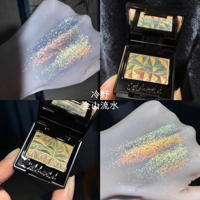 Coldnwild Monochrome Gradual Eye Shadow Chameleon Glitter Highly Pigmented Blue Purple High Concentration Optical Eye Makeup