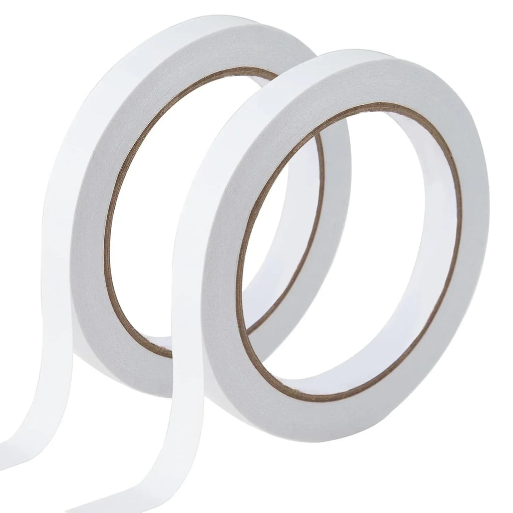 1/4" 2 rolls of double-sided tape, card making, gift wrapping, office, school stationery, household items (width: 6mm)