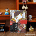 Leisurely Lynx Journal Hot Gold PU Magnetic Buckle Notebook Japanese Creative Style Cat Diary notebook