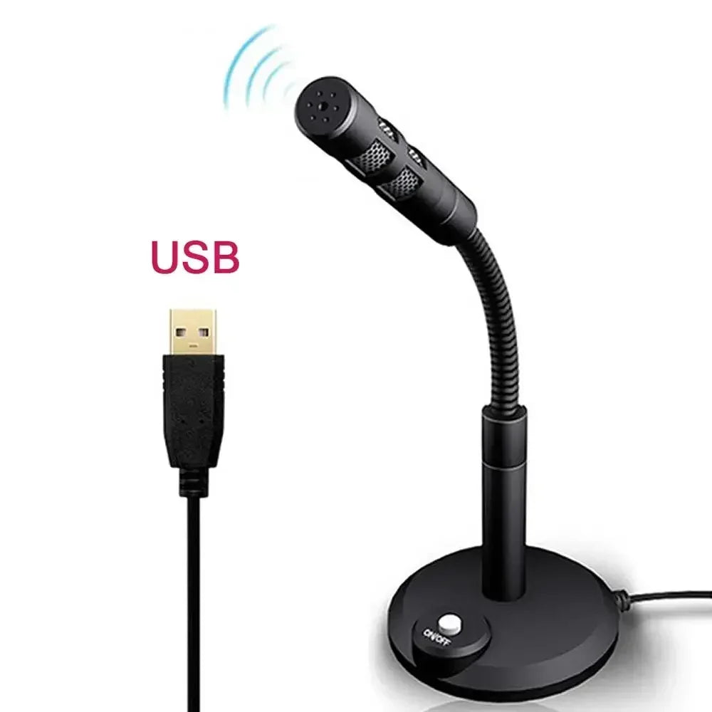 USB Desktop Microphone 3.5mm Omnidirectional PC Laptop Computer Mic for Computer Gaming Recording Chatting Singing Meeting microphone professionnel mocro karaoke sans fil bluetooth microphone for phone karaoke