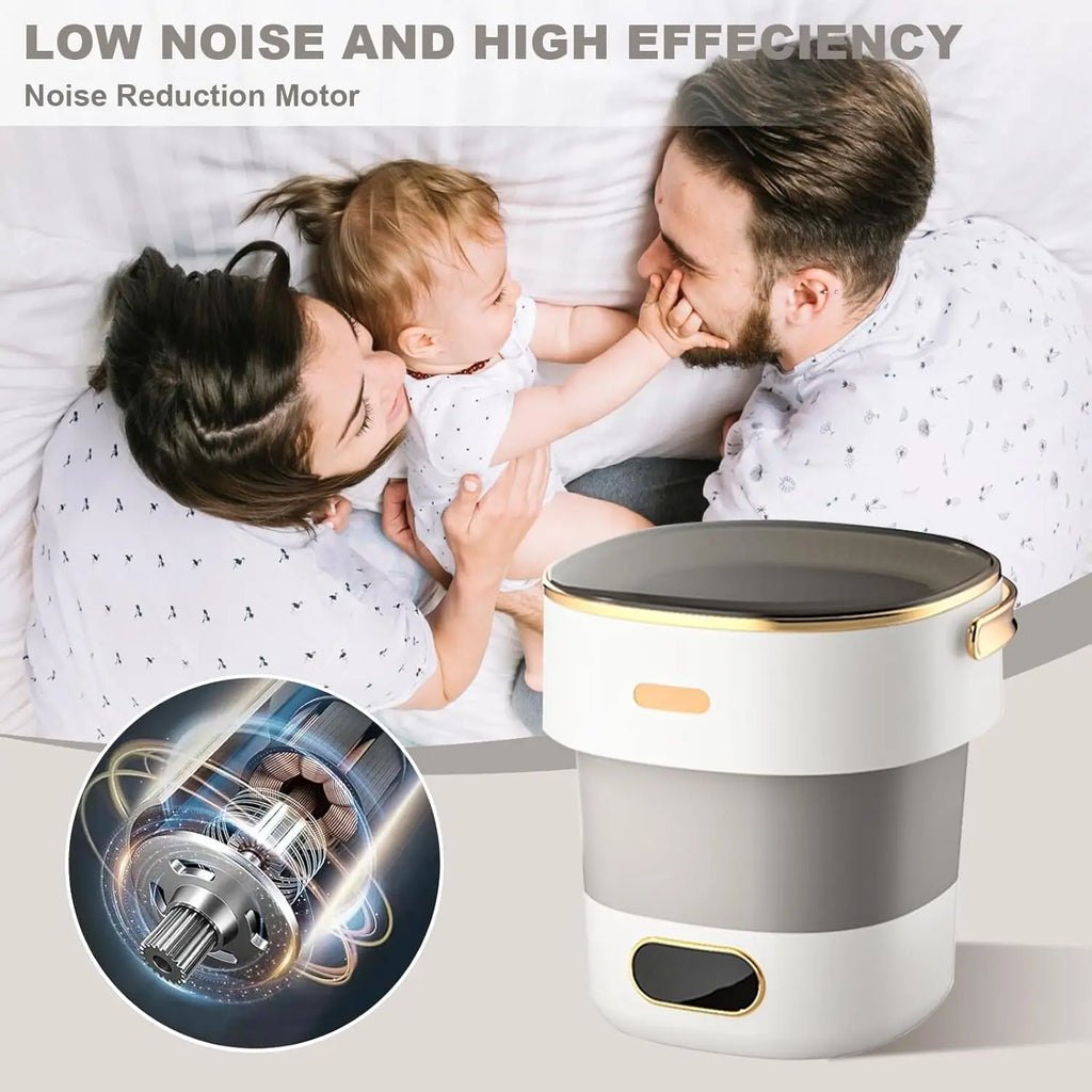 13L Portable Washing Machine for Underwear & Socks, Foldable Mini Washer with 3 Wash Modes and Spin Dryer, for RV and Travel