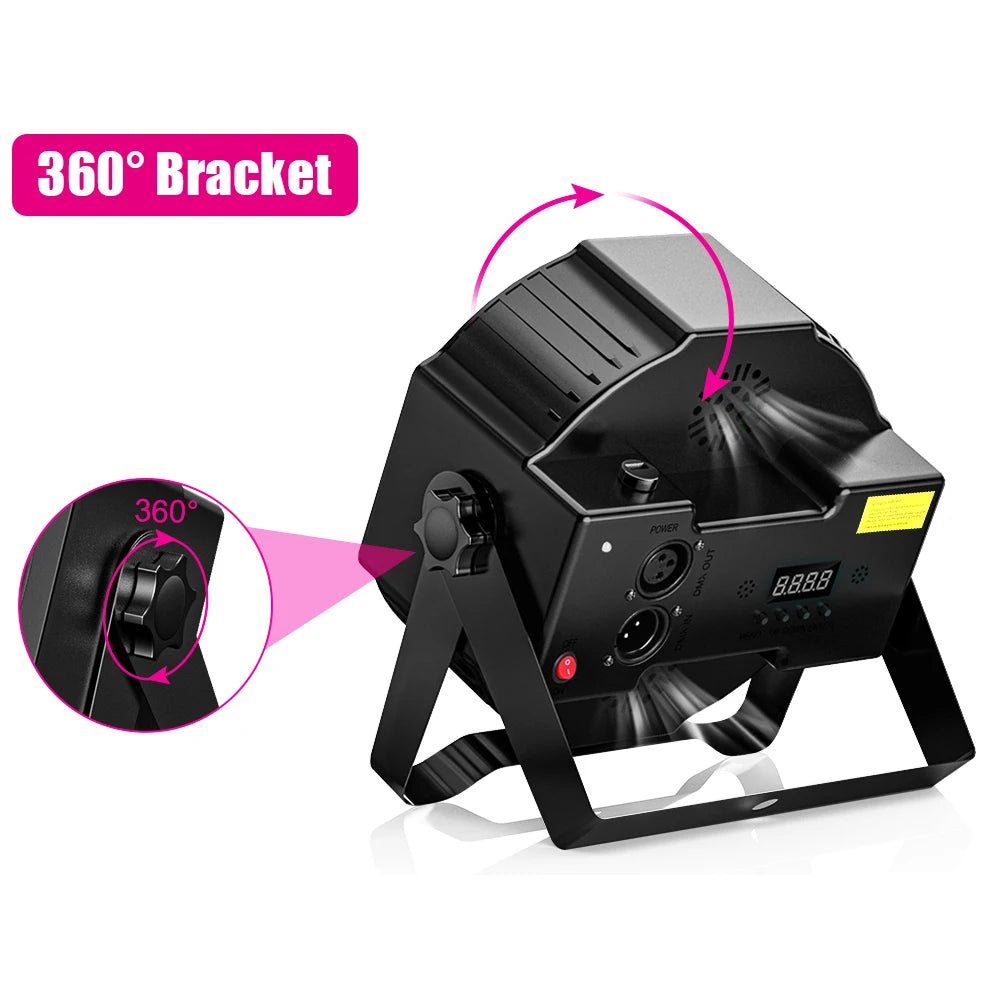 U'King 4PCS 36LED Par Light DMX512 RGB LED Uplights Battery Powered Uplighting Rechargeable Stage Light for DJ Disco KTV Party