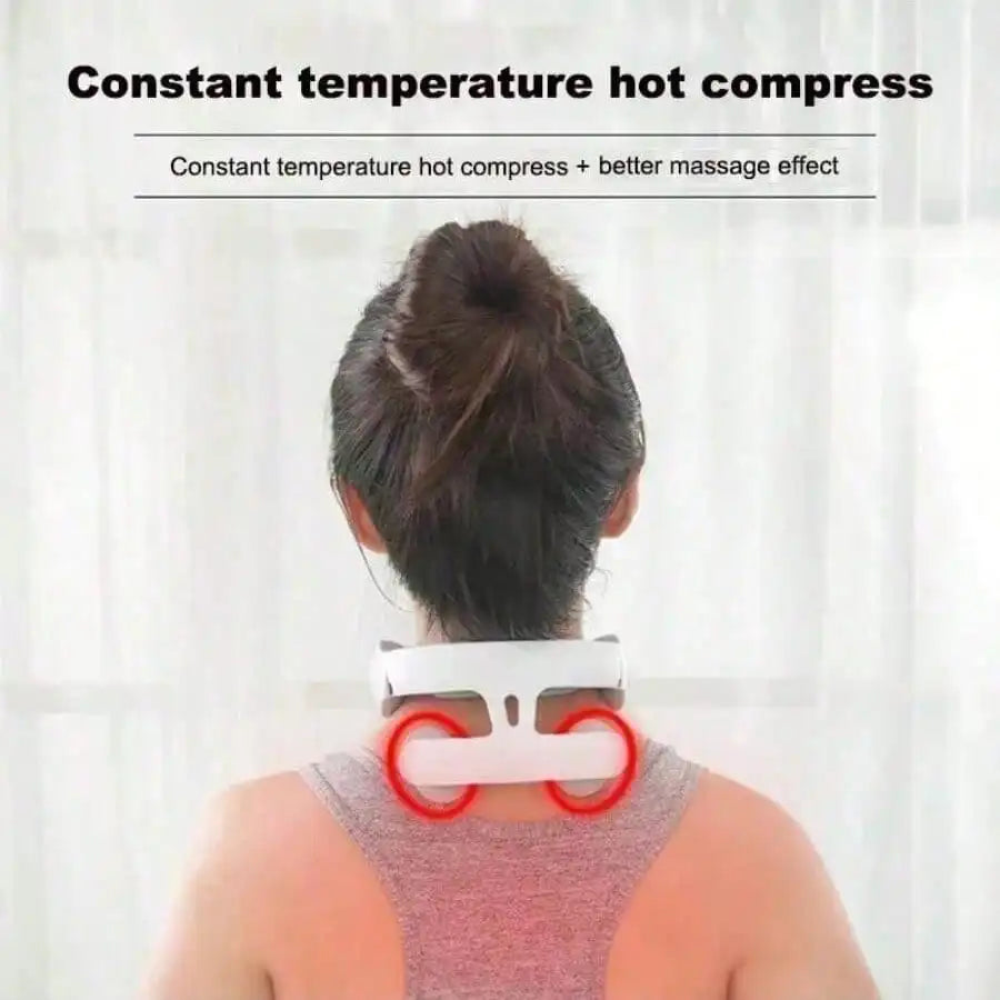 Cervical Massager 16 Modes USB Smart Pulse Heating 4 Neck Massager for Neck Tension NeckMassager Vibrator Heating Massager