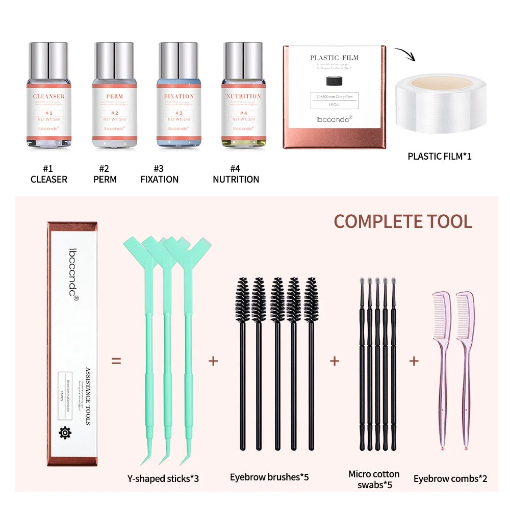 Pro Lash Lift Kit Eyebrow Lamination Kit Keratin DIY Instant Fuller Eyelash & Brow Lifting Kit Eyebrow Perm Lotion for Home Use