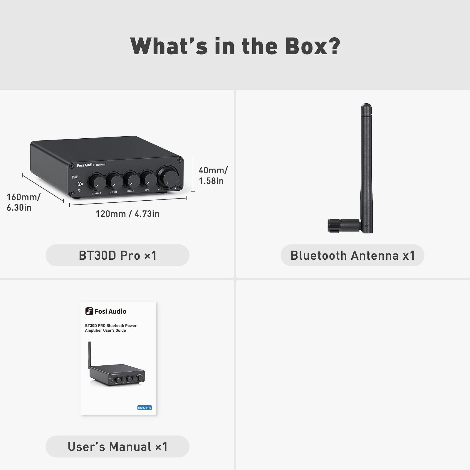 Fosi Audio Bluetooth Sound Power Amplifier 2.1 Channel Amp Audio Reciver for Speaker Subwoofer 165Wx2 +350W BT30D PRO