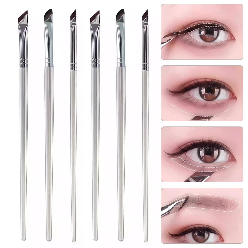 Sickle Eyeliner Brush Diagonal Eyebrow Brushes Blade Brush Undereyelid To Sleeping Silkworm Detail Brush Ultra-thin Makeup Tools