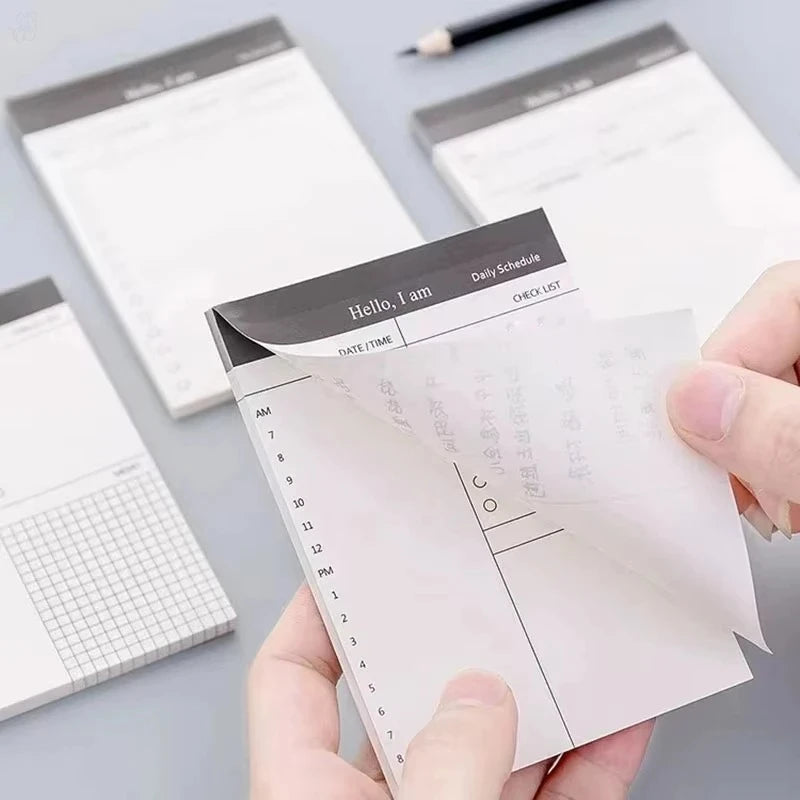 Mini Daily Weekly Planner Notebook, Desk Check List Schedule Organizer, Office School Stationery Portable Journal Notepad