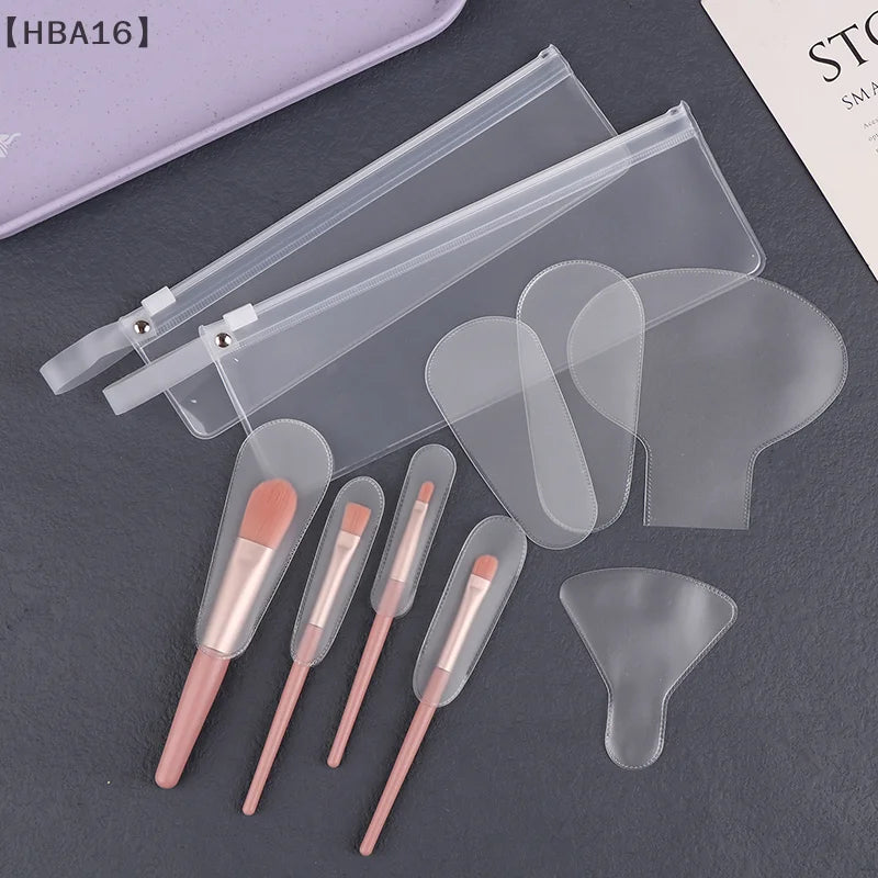 〔HBA16〕Makeup brush protective dust cover Portable brush head cover plastic bristle protection cover Makeup brush storage bag