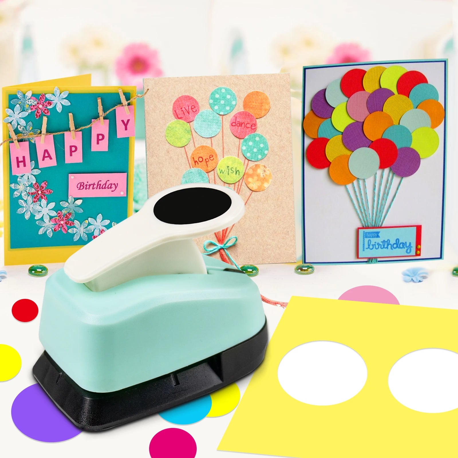 Circle Paper Hole Puncher Cutter Tool Set  2 1 inch 50mm 38mm 35mm 28mm 25mm 18mm 16mm 9mm for Paper Crafts Cardmaking Scrapbook