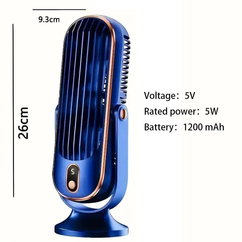 New Upgraded Large Battery Dual Motor Portable Fashion Desk Fan, Office, Travel, Camping, Outdoor RV Portable USB Fan air conditioner bladeless fan