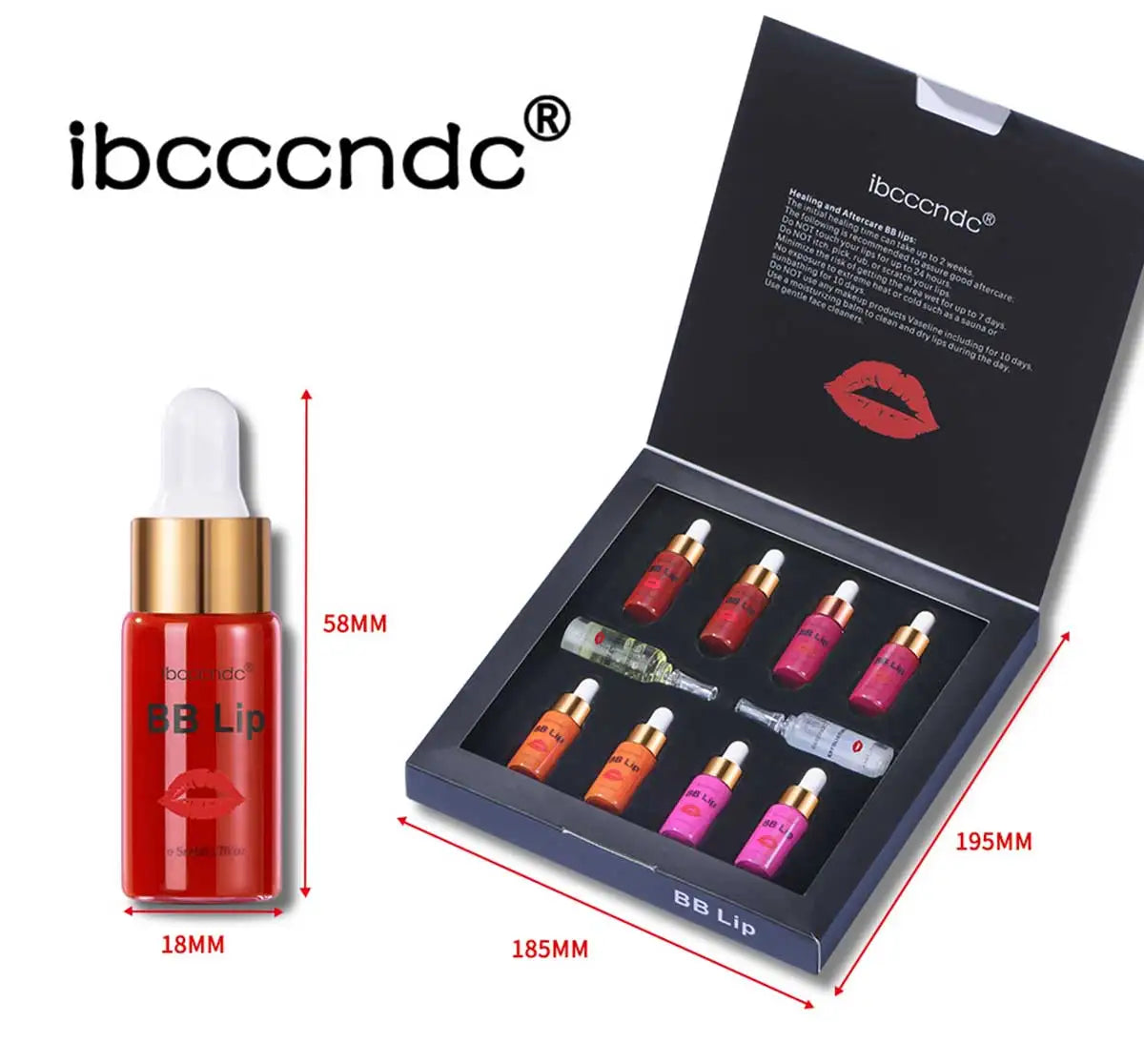 BB Lips Ampoule Serum Starter Set Semi-Permanent BB Lip Gloss Tinted Pigment Lasting Moisturizing For Lip Care Glow Free Shiping